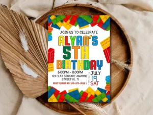 Building Blocks Invitation 
