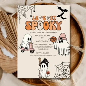 Cute Ghost Halloween Party Invitation – Fun Spooky Celebration