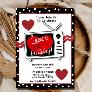 I Love Lucy Inspired Birthday Invitation - Digital File