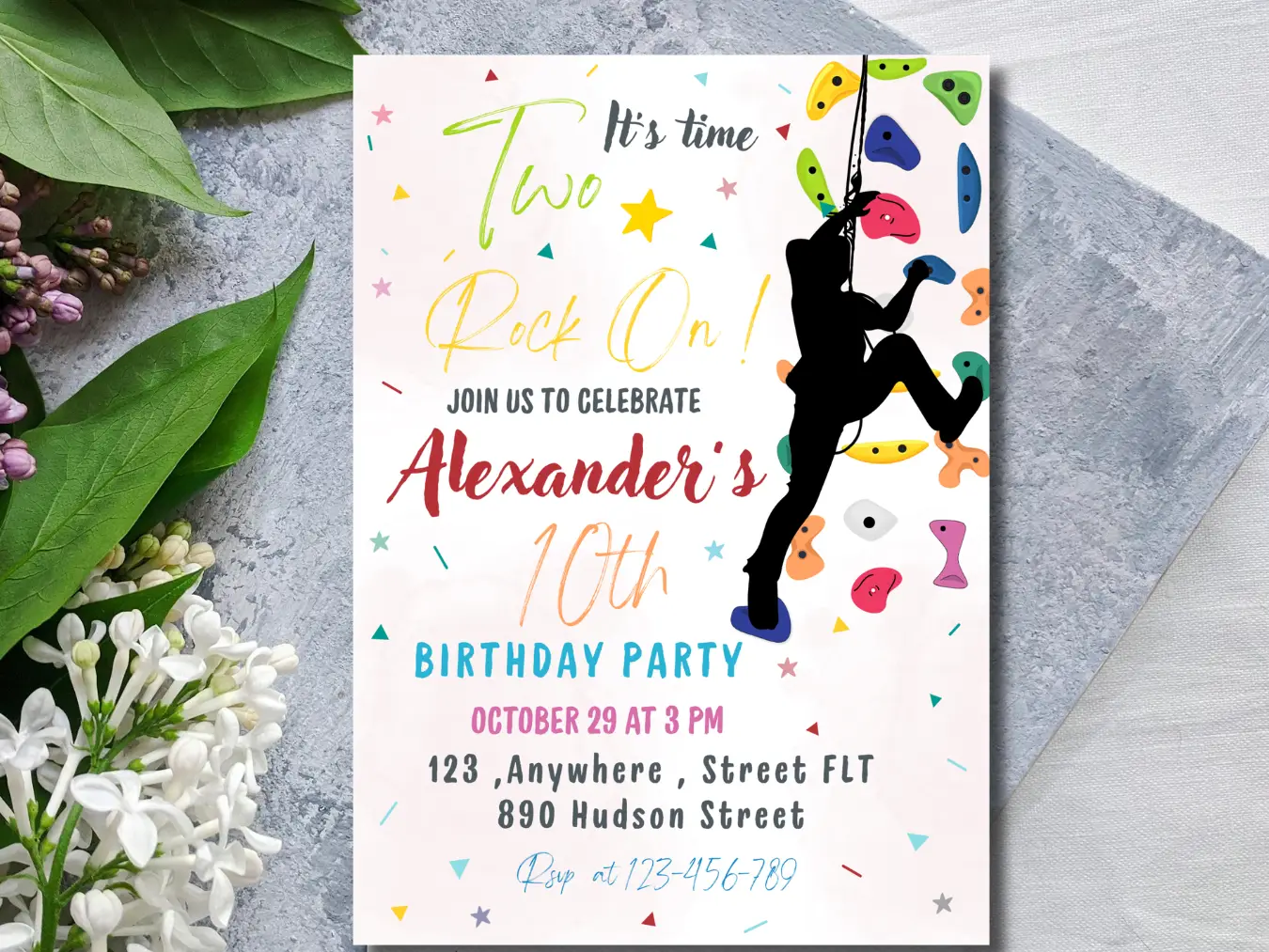Kids Rock Climbing Birthday Invite | Indoor Climbing Adventure Party - Image 3