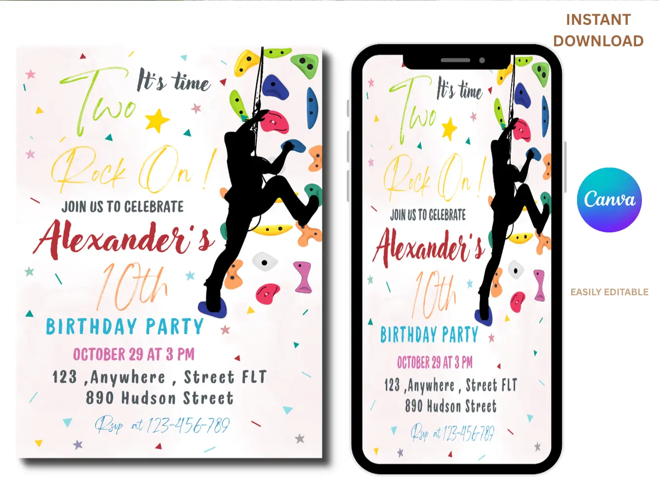Kids Rock Climbing Birthday Invite | Indoor Climbing Adventure Party - Image 2