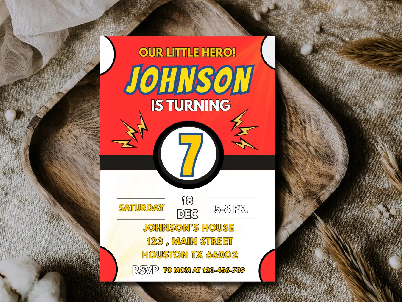 Super Hero Birthday Party Invitation | Editable Digital Birthday Invite - Image 5