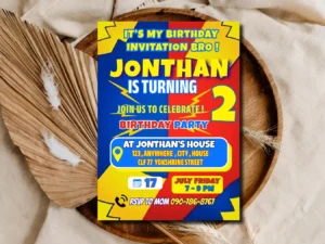 Comics Birthday Party Invitation | Editable Boys Birthday Invitation