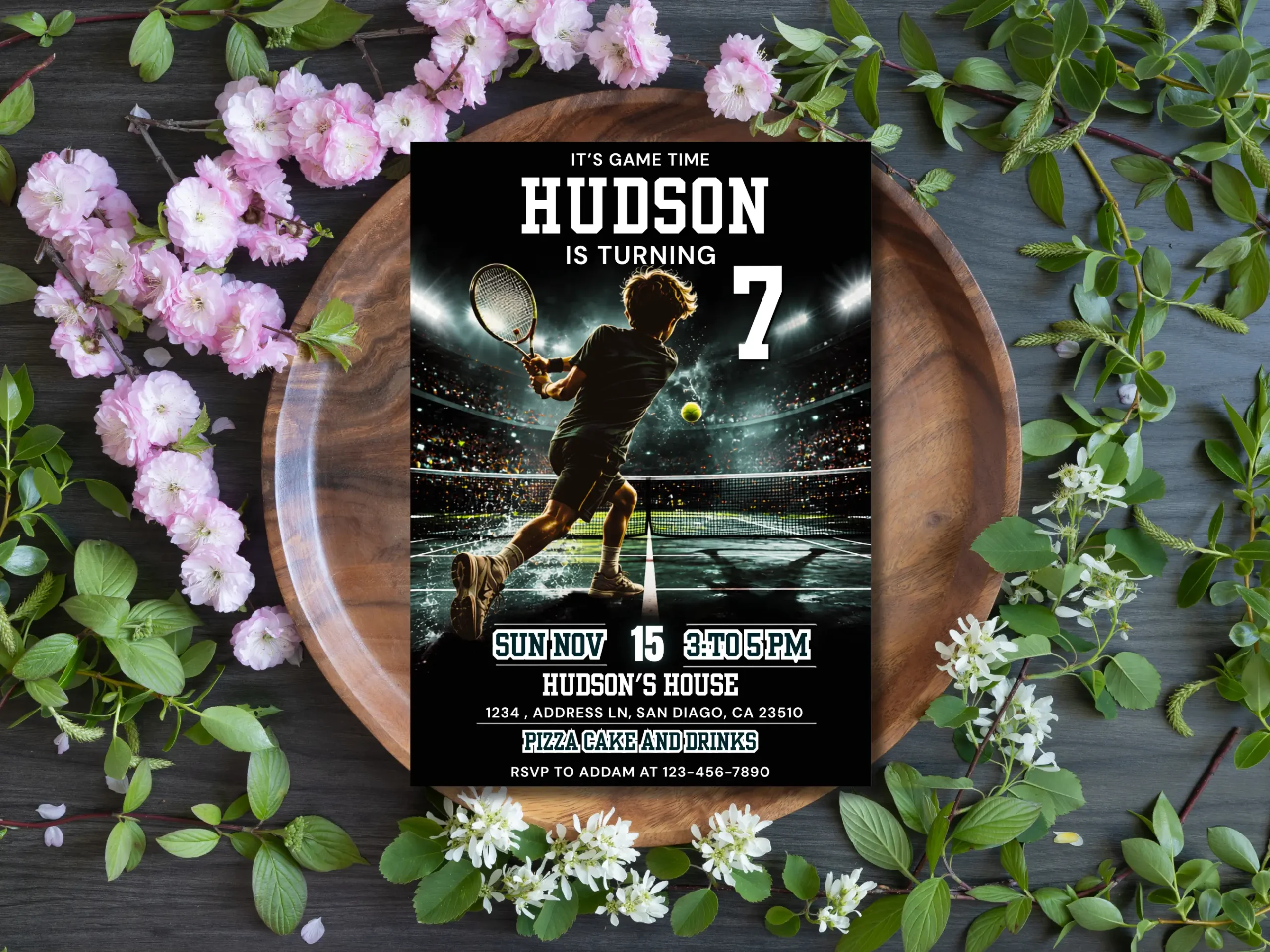 Tennis Birthday Invitation Template | Sports Theme Editable Invite | Boy Birthday Design | Printable Digital Download - Image 4