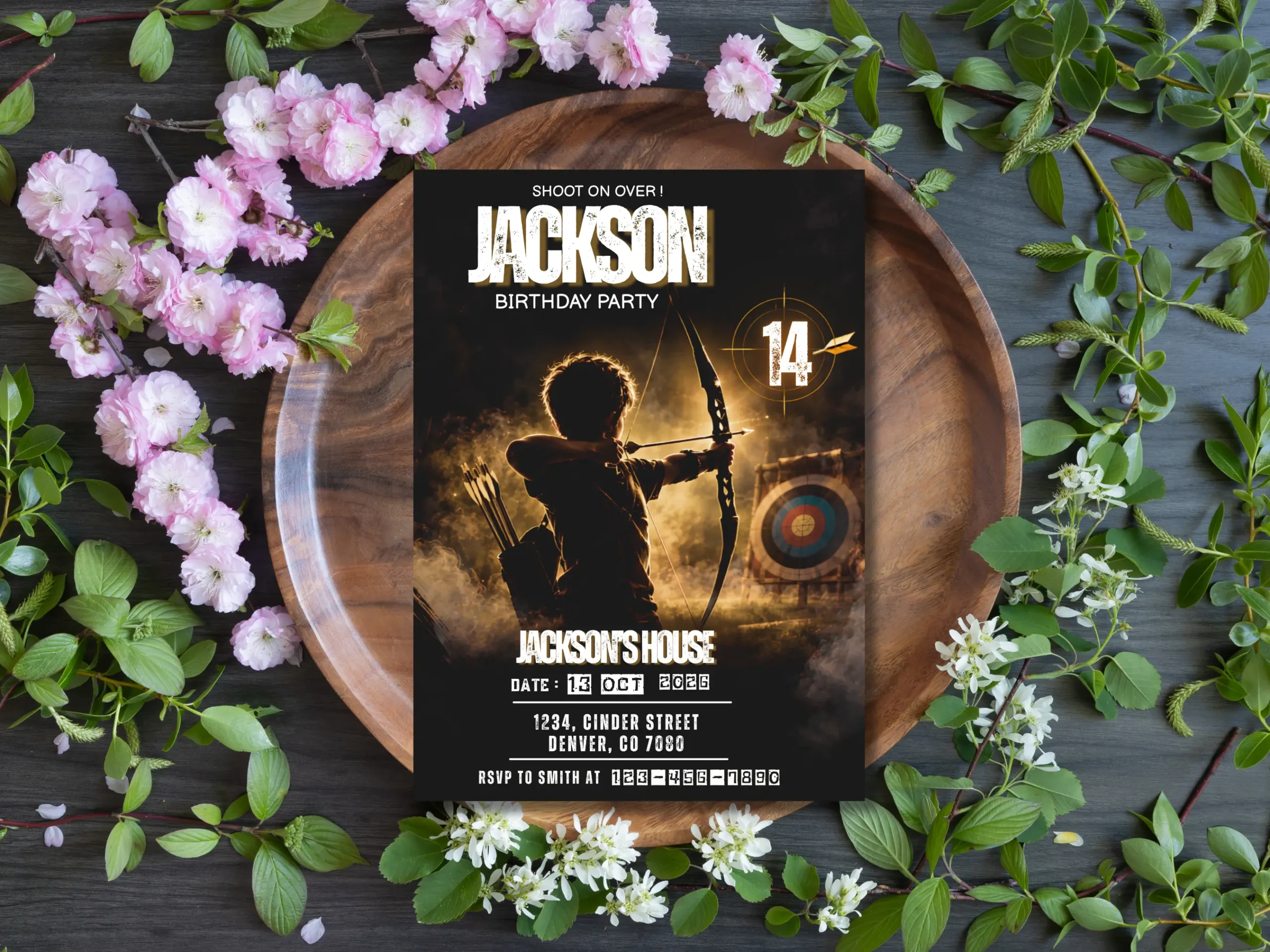 Archery Birthday Invitation Template | Sports Theme Editable Invite | Boy Birthday Design | Printable Digital Download - Image 4